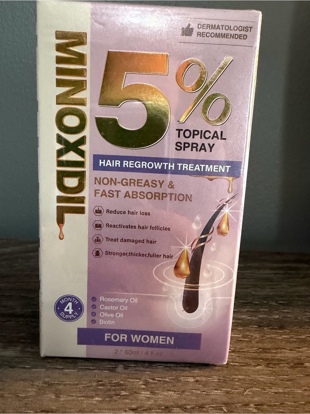 5% Topical Spray Hair Regrowth Treatment for Women -